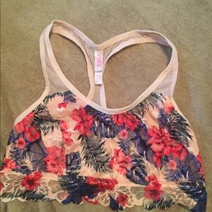 Pink Floral Bralette